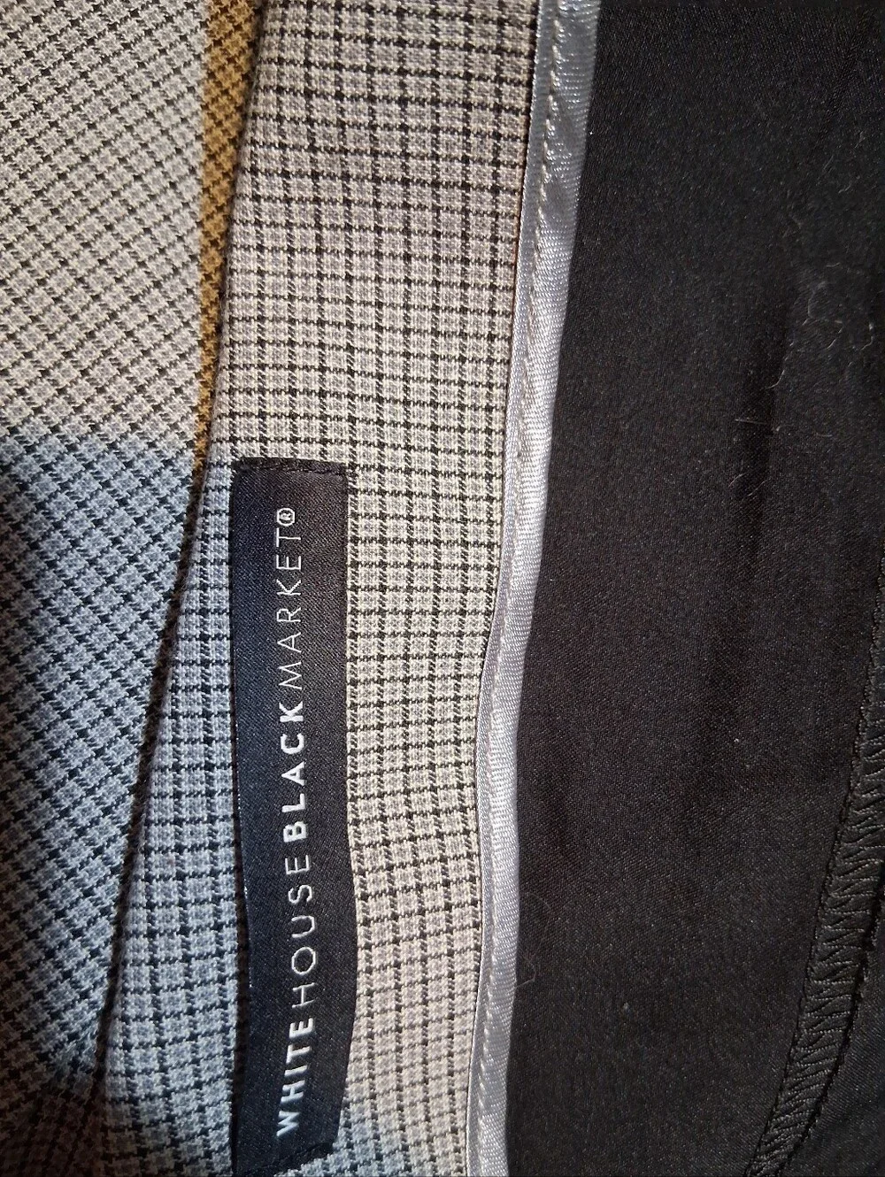 White House Black Market Gray Houndstooth 